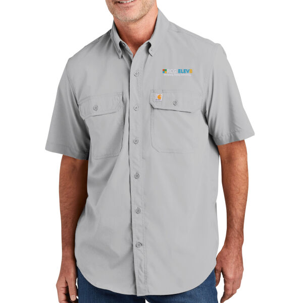 Embroidered RCG ELEV8 - Force ® Solid Short Sleeve Shirt Thumbnail