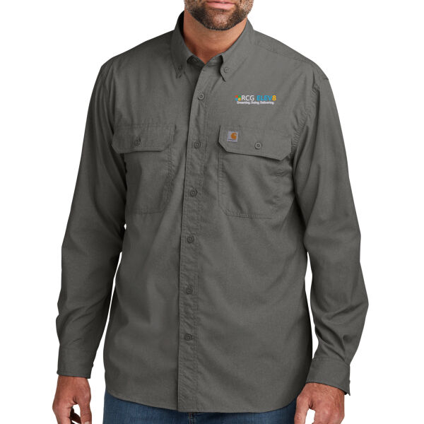 Embroidered RCG ELEV8 - Force ® Solid Long Sleeve Shirt Thumbnail