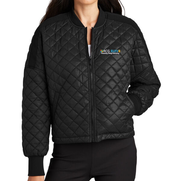 Embroidered RCG ELEV8 - Women's Boxy Quilted Jacket Thumbnail